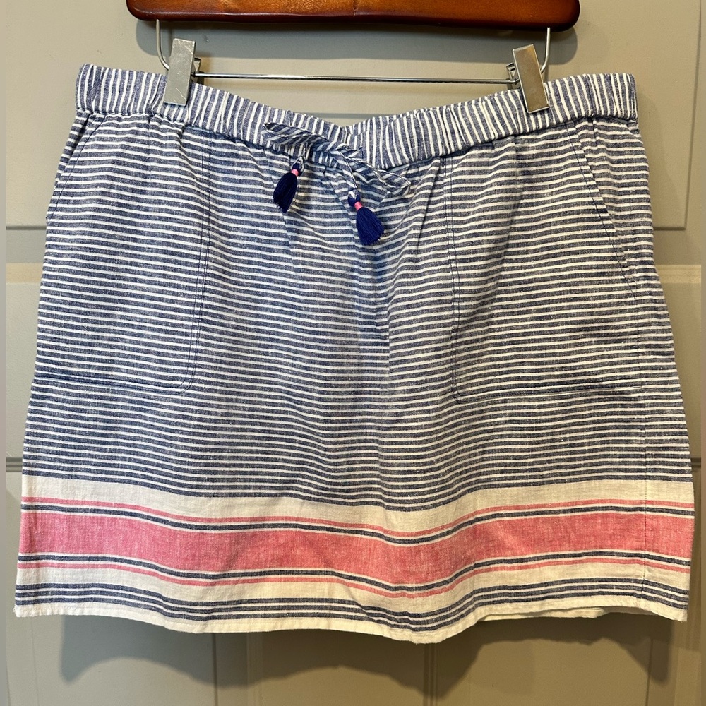 vineyard vines Cotton Linen Pull On Skirt
